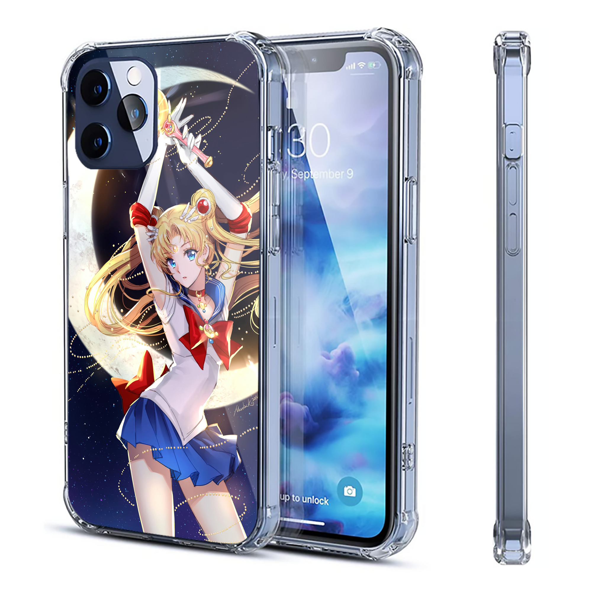 （画像用） 美少女戦士セーラームーン Sailor Moon 【iPhone 12シリーズ対応】透明スマホケース（クリアソフトケース）